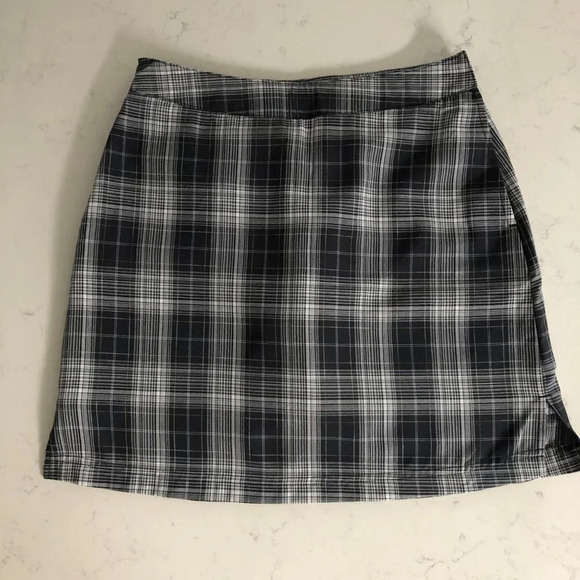 Vuarnet Sport Athletic Plaid Polyester Golf Skirt/Skort Navy + White Sz 2 NWOT - Picture 9 of 13